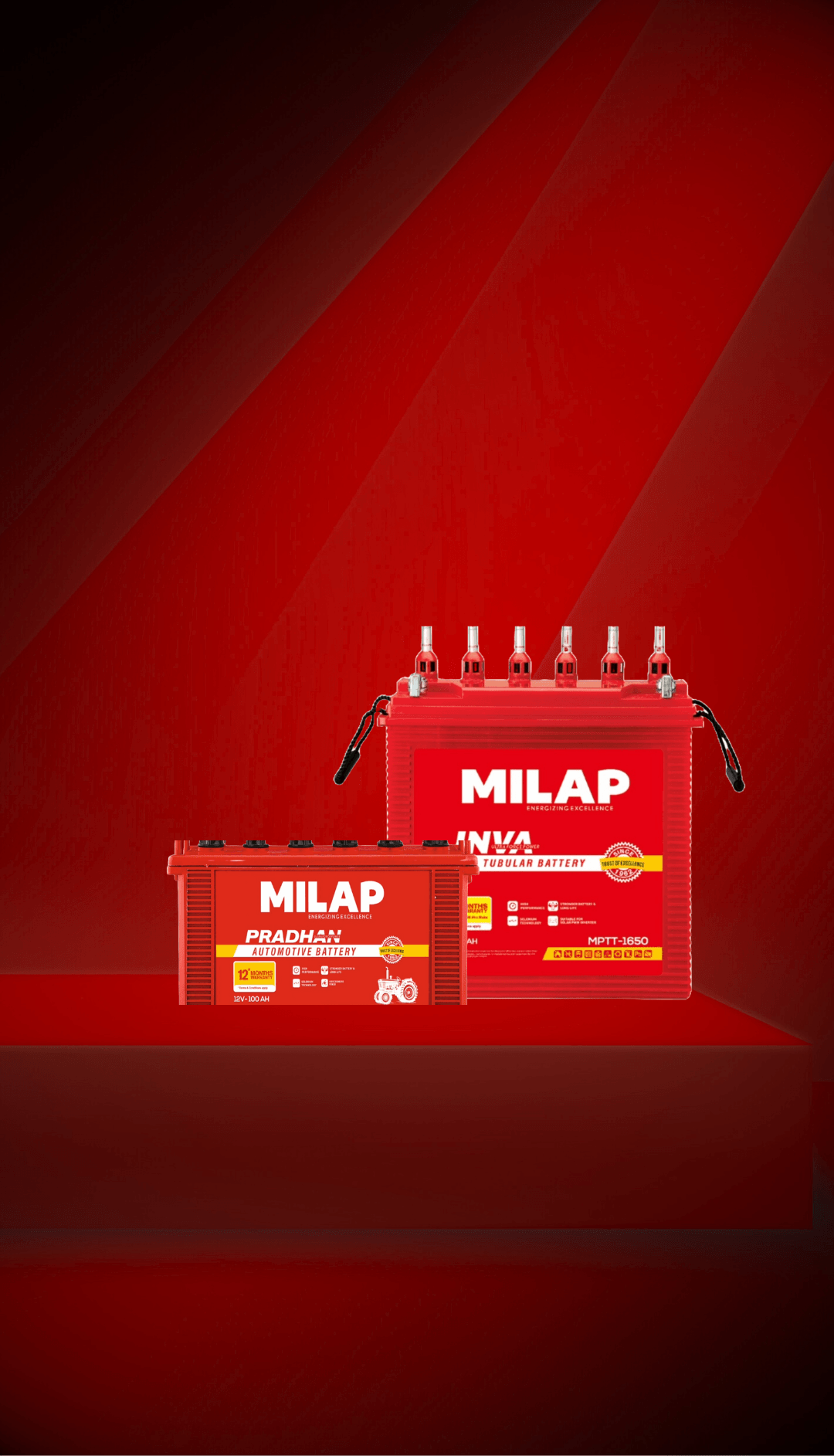 Milap Batteries Hero Mobile